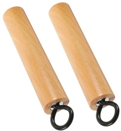 Zerodeko 2pcs Universal Detachable Anti-Scald Wooden Frying Pan Handle Heatproof Kitchen Cookware Grip Removable Pot Handle Replacement for Woks and Saucepans