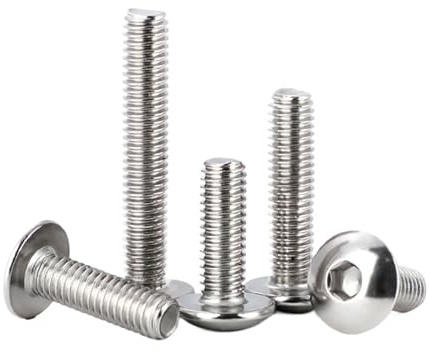 Bullone a testa tonda grande con esagono incassato in acciaio inossidabile 304 M2 M2,5 M3 M4 M5M6 M8 M10 3/10 pezzi(60mm,10pcs M4)