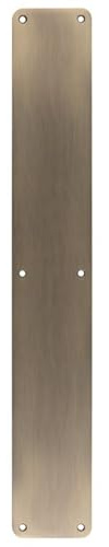 Kooples Hardware Finger Plates Brushed Stainless Steel Door Protectors for Commercial, Public and Interior Use (Antique Brass, 500mm x 75mm)