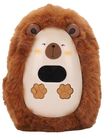 HELEVIA USB Mini Hand Warmer, Rechargeable Portable Electric Handwarmer with Digital Display, Cute Plush Animal Shaped, for Home Office