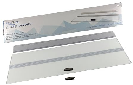 H2Pro Tapa de Cristal para acuarios de Agua Dulce y Salada (30GT para acuarios acuáticos y Marinos, 20 acuarios Largos)