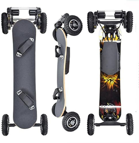 Off Road Elektro-Skateboard mit Fernbedienung, Dual-Motor, Hohe Geschwindigkeit & Lange Reichweite, Elektro-Longboard für Erwachsene