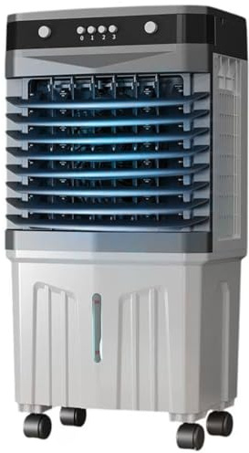 Verdunstungsluftkühler, Tragbare Klimaanlage mit Wassertank, 3 Geschwindigkeiten, 12 Stunden Timer, Eispack, 120° Oszillation Kühlventilator