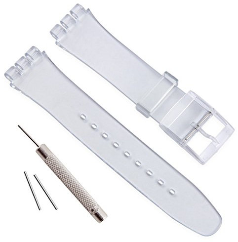 Cinturino di ricambio in gomma siliconica impermeabile per orologio Swatch, 17 mm, 19 mm, 20 mm, Lucenza, 19mm, Cinturino