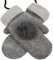 Fäustlinge mit Schnur für Damen Mädchen dicke Winter Warm Handschuhe gestrickt Fleece Futter Winterhandschuhe, Grau, Einheitsgröße