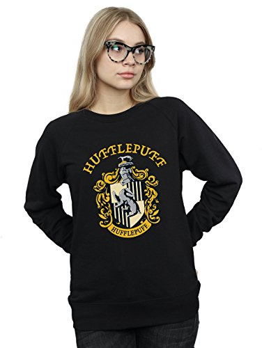 Harry Potter Women's Hufflepuff Crest Sweatshirt Black Medium