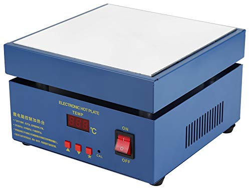 Akozon Vorwärmer Preheating Station 200 200mm LED Microcomputer Elektrische Heizplatte Vorwärmen Station 110/220 V, Heizplatte PCB Preheater Vorwärmen Ofen AC 800W Lötstation Schweißer(EU stecker)