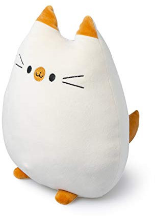 balvi Kissen Sweet Kitty Weiß In Katzenform Flauschig und weich Polyester