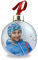 Foto-Christbaumkugel für 2 Fotos Größe Ø 80 mm Foto Geschenk Weihnachtsschmuck