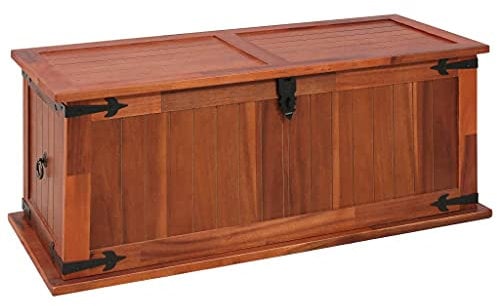 vidaXL Akazie Massiv Aufbewahrungstruhe Holztruhe Holzkiste Truhe Couchtisch