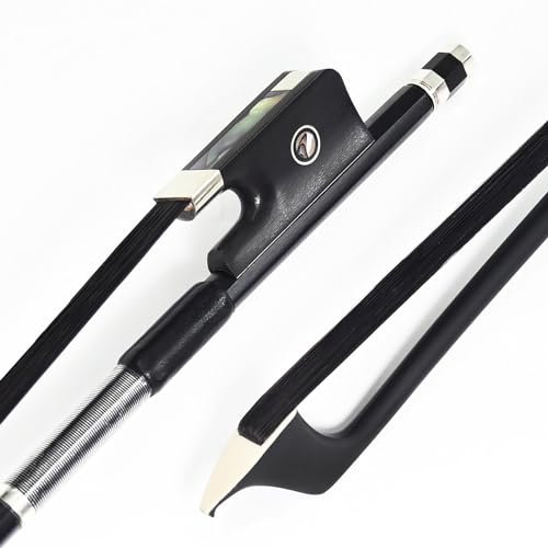 VINGOBOW Kohlefaser Cello Bogen Karbonbogen Schwarzes Rosshaar für lauten und wilden Klang Pernambuco Performance Neue 3/4 Größe Art Nr. 100CB