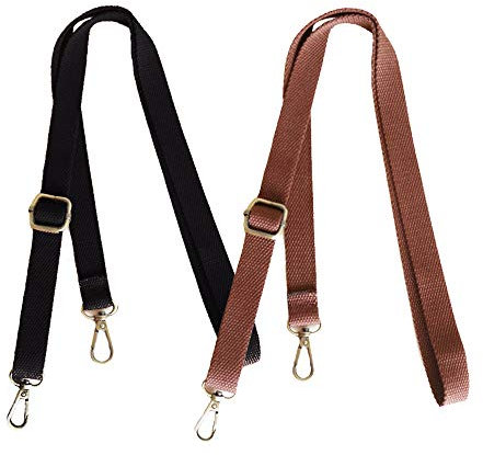 Verstellbarer Dünner Schulterriemen Taschengurt Schultergurt 2 Stück Universal Ersatz Schultergurt Abnehmbarer Tragetaschen Geldbeutel Crossbody Taschen für UmhäNgetaschen Handtaschen Braun Schwarz