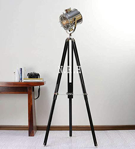 Lampadaire industriel pour salon, hauteur réglable 152,4 cm, trépied pour lampadaire sur pied, projecteur pour chambre à coucher