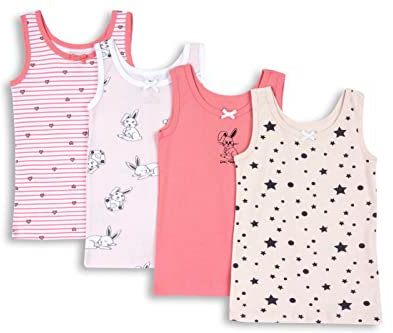 Chicco, Camisetas Interiores Niño y Niña, 4 Camisetas sin Mangas, 100% Algodón, Ropa Interior Niño y Niña, Designed in Italy