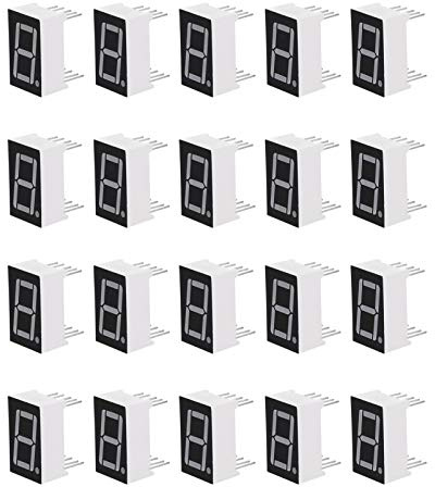 iplusmile 20 Stück Common-Kathode 10-Pin 1 Bit 7 Segment 0,5 rote LED-Display Digital Röhre