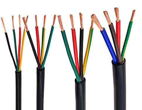 RVV black cable 17AWG 1.0MM 2 core 3 core 4 core 5 core 6 core 7 core 8 core 10 core 12 core 16 core 20 control signal wire