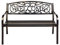 RELAX4LIFE Banc de Jardin en Fonte d’Acier pour 2-3 Personnes avec Dossier Incliné, Accoudoirs Arrondis et Pieds Résistant, Utilisation en Extérieur, Bronzé/Noir (Welcome Bronzé)