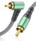 RAWAUX Cavo Audio RCA 90 Gradi 1.5M, Cavo Audio Stereo da RCA Maschio a Maschio Cavi Subwoofer Ad Angolo Retto per Amplificatori, Altoparlanti, Soundbar, Sistemi Home Cinema e HiFi