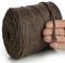 MeriWoolArt® Makramee Garn Braun - Makramee Garn 4mm farbig 225m - Super weiches Baumwollgarn, einfach gedrehte Makramee Schnur für Makramee Wandbehang, Blumenampel, Vorhang und Mehr DIY Deco