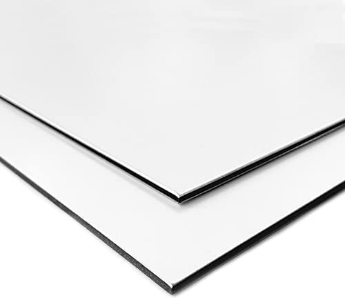 Panneau Composite Aluminium Blanc 2 mm. Plaque alu avec au Centre un Polyéthylène (PVC) Aluminium Composite Blanc 2 mm - 40 x 100 cm (400 x 1000 mm) -