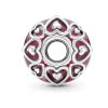 CHARMS PANDORA 791159C00 VERRE DE MURANO ROSE DÉCLARA AMOUR, Palta