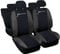Auto Accessori Lupex | Coprisedili auto compatibili con Grande Punto (2005-2018) con schienale posteriore unito, Nero Grigio Scuro, Made In Italy, Protezione Sedili Anteriori e Posteriori