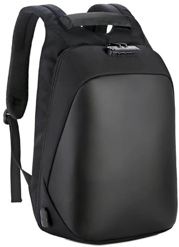 Libag - Mochila para ordenador portátil de 15,6 pulgadas, puerto cargador USB, impermeable, antirrobo, unisex, mochila de trabajo, escuela, viaje, Negro