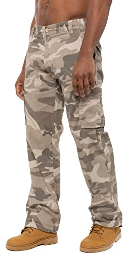 BRAND KRUZE KZ116 Pantalon de combat cargo pour homme Motif camouflage Vert Camouflage Jeans Toutes tailles de taille