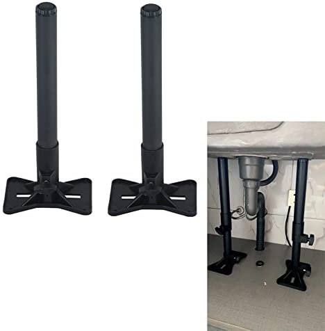 Nisorpa 2 Undermount Sink Support Brackets Stainless Steel Adjustable Support Sink Legs Dropped Loose Sink Basin Repair Kit and Support System 16-27.5inches(41-70cm)