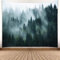 YISURE Misty Forest Tapestry, Foggy Tree Wall Hanging Tapestries, Extra Large Tapestry Nature Pine Woodland Wall Art for Bedroom Living Room, 140 W x 90 L