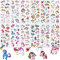 3D Aufkleber Kinder 12 Blätter, Geschwolle Einhorn Sticker für Kinder & Kleinkinder,Niedliche Cartoon Einhorn Belohnung Aufkleber für Mädchen Party Kindergeburtstag Gastgeschenke Mitgebsel
