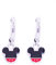 NILUXE DESIGN - Mickey und Minnie Maus Ohrringe versilbert. Creolen mit Mickey und Minnie Maus Anhänger. Ohrringe für Mädchen, Jugendliche und Frauen. Schön zum Tragen und ideal zum Verschenken.
