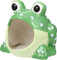 Norhogo Cartoon Kleintier Haustier Keramik Hamster Nest Critter Bad Frosch Geformt Versteck Käfig Zubehör Keramik Schmuckschale für Zwerg Hamster Rennmäuse Kleintier Grün
