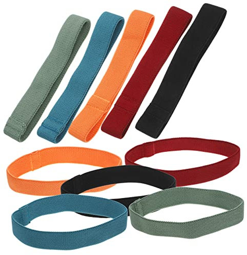 Anneome 10 Stück Box Bento Box Gurt Schwarz Gummiband Band Nylon Hohe Elastizität