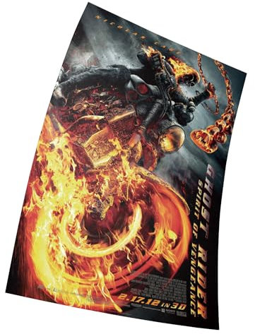 Ghost Rider 2 Spirit of Vengeance Poster Größe 11 x 17(28 x 43 cm) Dekorative Rahmenloses Kunst Geschenk Leinwand Poster