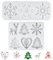 Silikonform Weihnachten, 2 Stück Weihnachten Resin Formen, Harz Schneeflocke Silikon Form, DIY Backformen Werkzeuge, Fondant Formen, Harz Seifenform für Torten Fondant Weihnachten Kekse Backen