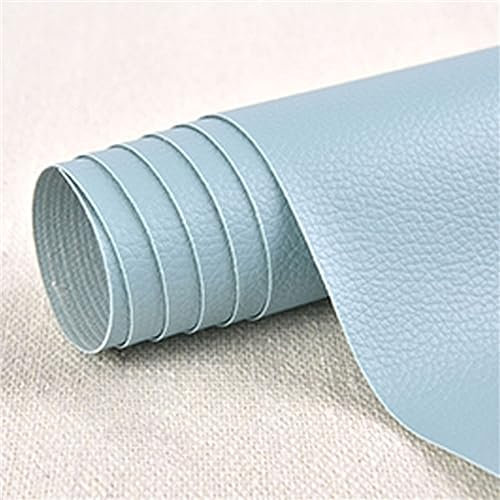 1 Stück Leder Reparatur Set Patch KitSelbstklebende PU Leder Reparatur Tape Patch Erste Hilfe für Sofa Auto Sitz Möbel Jacken Handtasche hellblau 50 x 137 cm