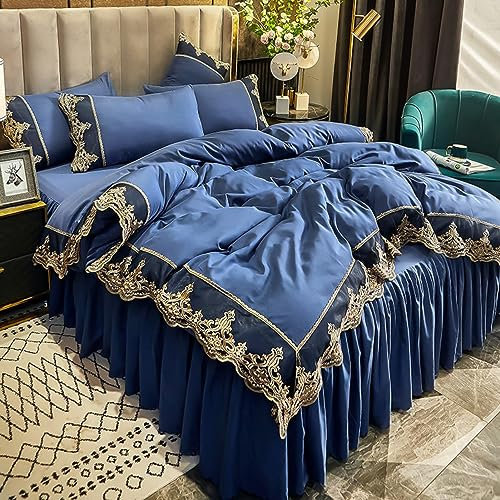 PALANK Rüschen Rosa Bettwäsche 200x230 cm 3 Teilig Doppelbett Mikrofaser Bettwäsche mit Reißverschluss mit Kopfkissenbezüge 48x74 cm (A1,200x230cm+48x74cmx2)