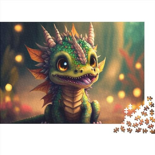 Baby-Drachen-Puzzle, 1000 Teile, Holzpuzzle für Erwachsene und Kinder ab 12 Jahren, Denksport-Puzzle für Erwachsene, 75x50cm