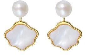 Bkepdy Perlen Schmuckset Für Damen Elegantes Perlenund Muscheldesign Halskette Ohrringe Und Ring Set Hochwertige Materialien Perfekt Für Formelle Anlässe Zeitloses Design