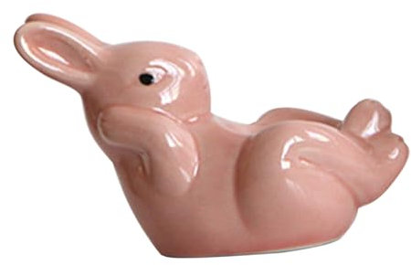 ABOOFAN Eier Kaninchen-Keramik-Eierbecher basteln Ostern osterbasteln Hase Teelichthalter Mini-Bierkrüge entzückender Eierständer Lunchbox für Kinder Haushalt Eierregal Rosa Eierbehälter