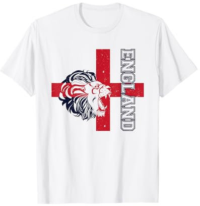 England Lion Red Cross Euro Football T-Shirt