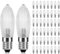 DiCUNO E10 LED Riffelkerze, 50x Spitzkerze für Schwibbogen, LED Ersatzbirne 0.2W ersatz 1W Topkerze, warmweiß 2300K, 5-55V, für Lichterbogen, Adventsleuchter, Lichterkette