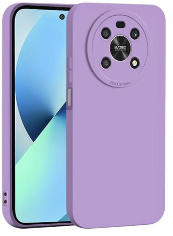 WBWONE Cover per Huawei Honor Magic 4 Lite / Magic4 Lite 4G / 5G, Fotocamera tutto Compreso Anti-Graffio Antiurto Custodia in Morbida Silicone TPU Protettiva Case - Viola
