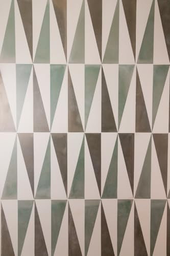 Bessie Bakes Sage and White Modern Tile Replicated Photography Backdrop 2 Feet Wide x 3 Feet Long 3 mm Thick