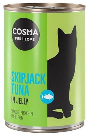 Cosma Original in Jelly 6 x 400 g | Katzenfutter nass | Skipjack Thunfisch