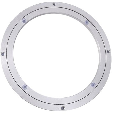Drehteller mit Lagerplatte aus Aluminiumlegierung drehscheibe Einfache Einrichtung, Glatte Oberfläche, für Kuchendekorationen, TV-Monitorständer, Silber, 10 Hem & kök