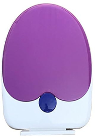 Wttfc Toilettensitz aus Kunststoff U-Form,Familien WC Sitz Family mit Absenkautomatik,Toilettendeckel mit Kindersitz, Unterseitig montierter,Verstellbare Länge: 41–43 cm,Lila