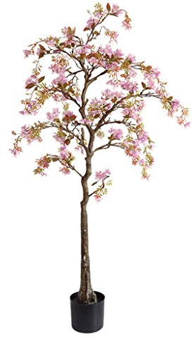 ZONABSQQ Lifelike Artificial Tree Artificial Tree Begonia Flower Tree, Indoor Living Room Decor Bonsai Ornaments, 140cm Fake Plant in Pot for Indoor Outdoor Decorative Plant