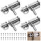 GOIYZTTR 4 Pièces Verrous de Porte Coulissants en Acier Inoxydable 304 Loquets de Porte de Sécurité avec Vis Verrou avec Trou Pour Portes de Meubles en Bois, Abris de Jardin